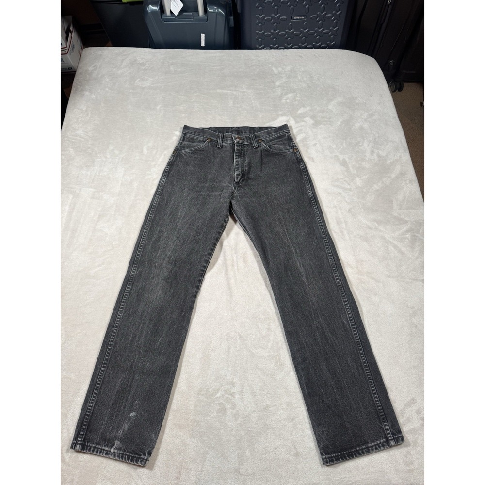 Vintage 80s Wrangler 13mwz Jeans Size 31x32 (Fit 28x30) Shadow Black MADE IN USA